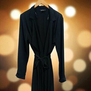 Long Sleeve Waist Belt Tie Jacket